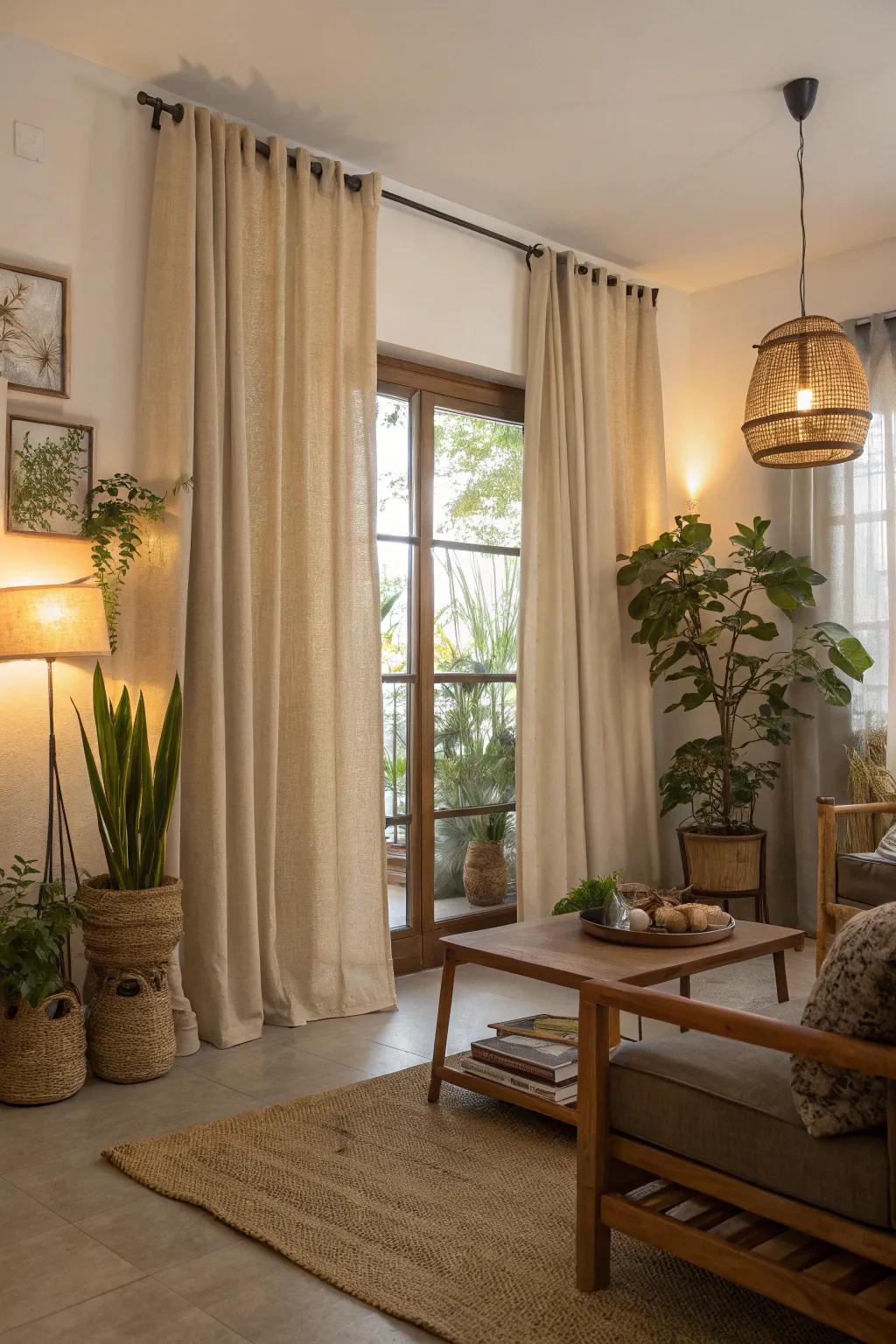 Eco-friendly curtains offer style with a conscience.