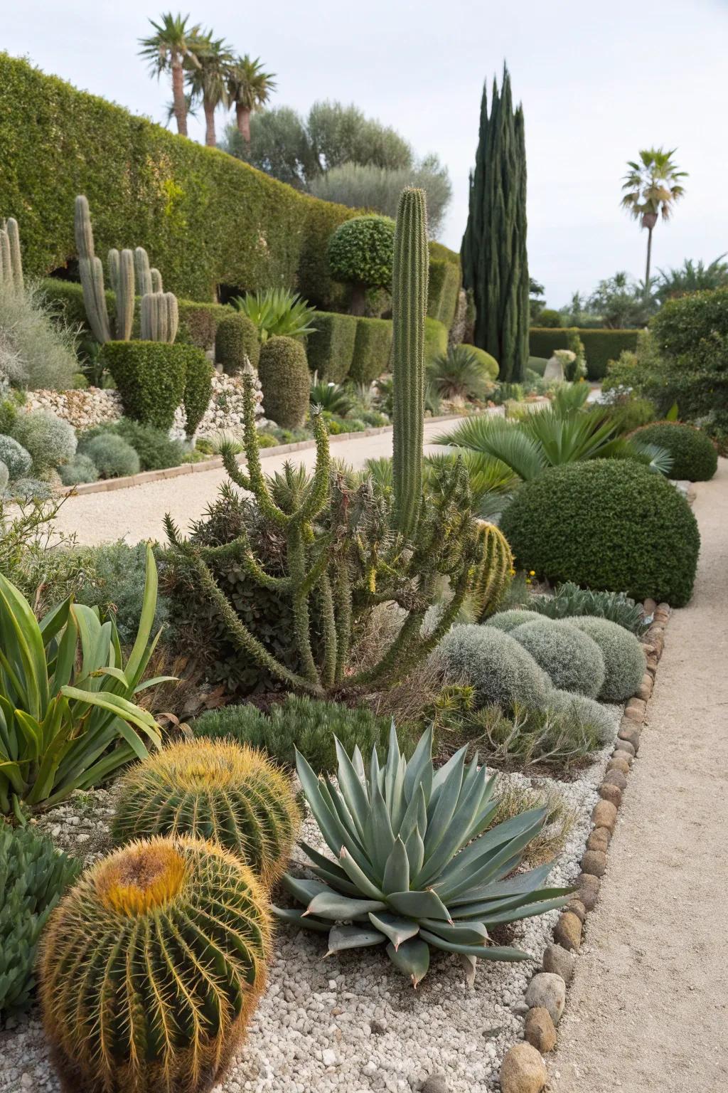 An interesting garden with textures.
