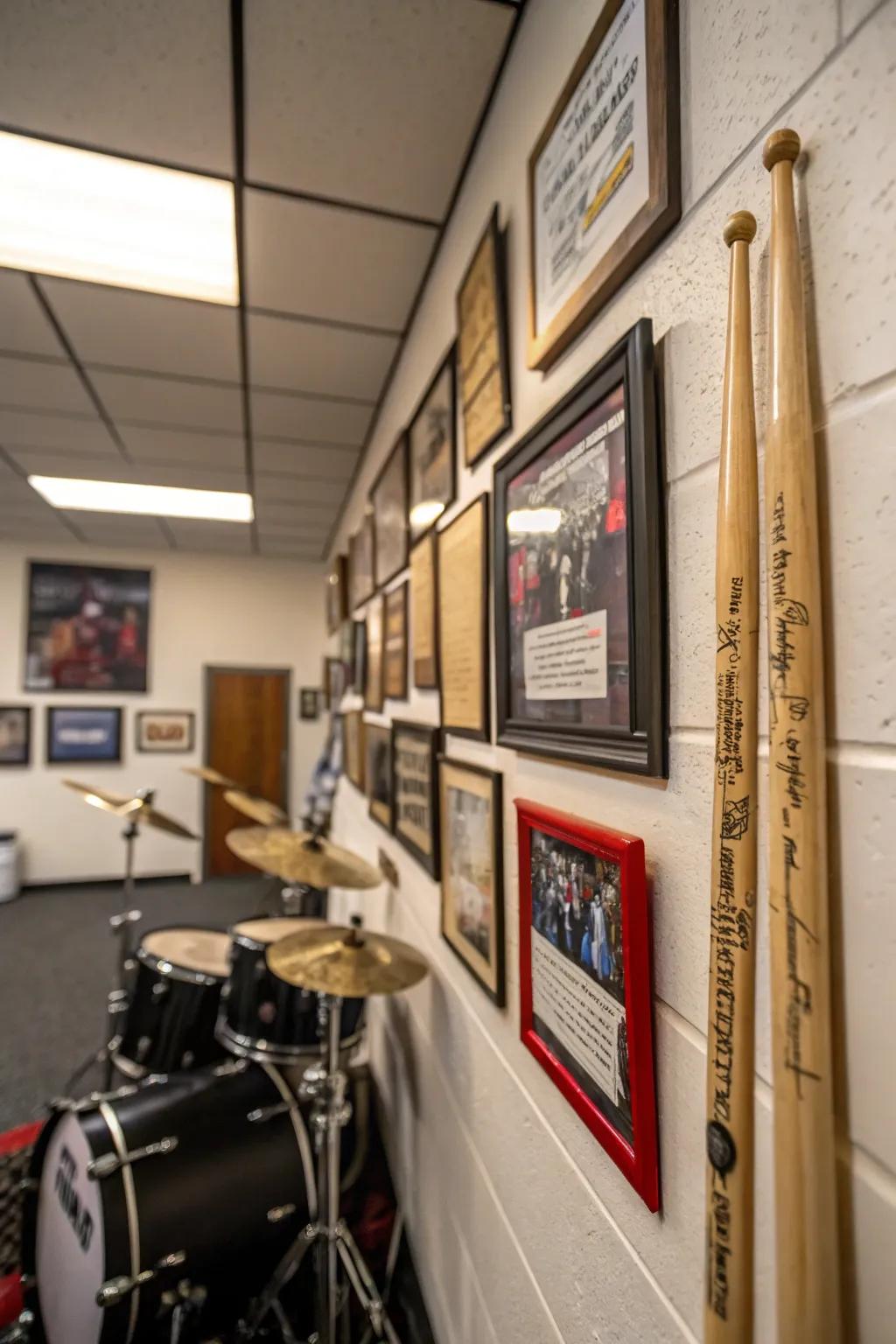 Personal memorabilia can make your drum room feel truly yours.