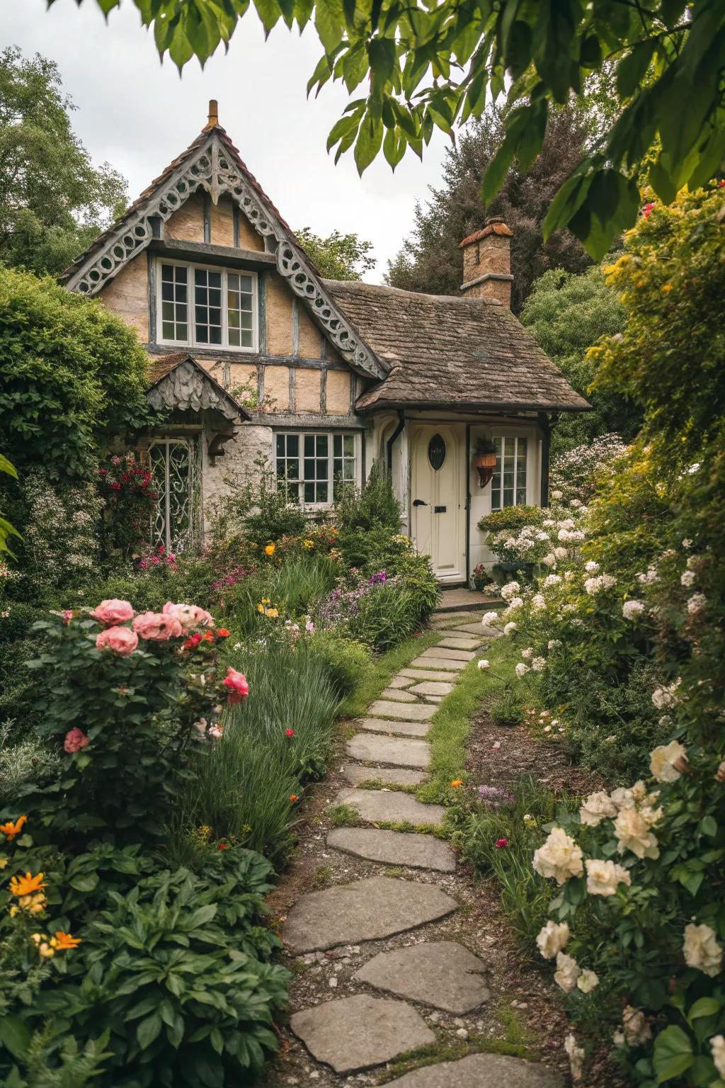 Frames in the cottage style enhance the picturesque charm of your home.
