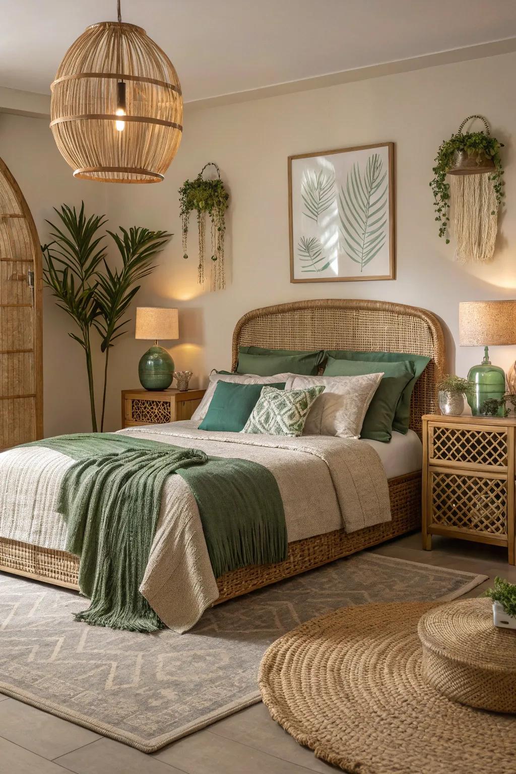 Wicker adds texture and a natural feel.