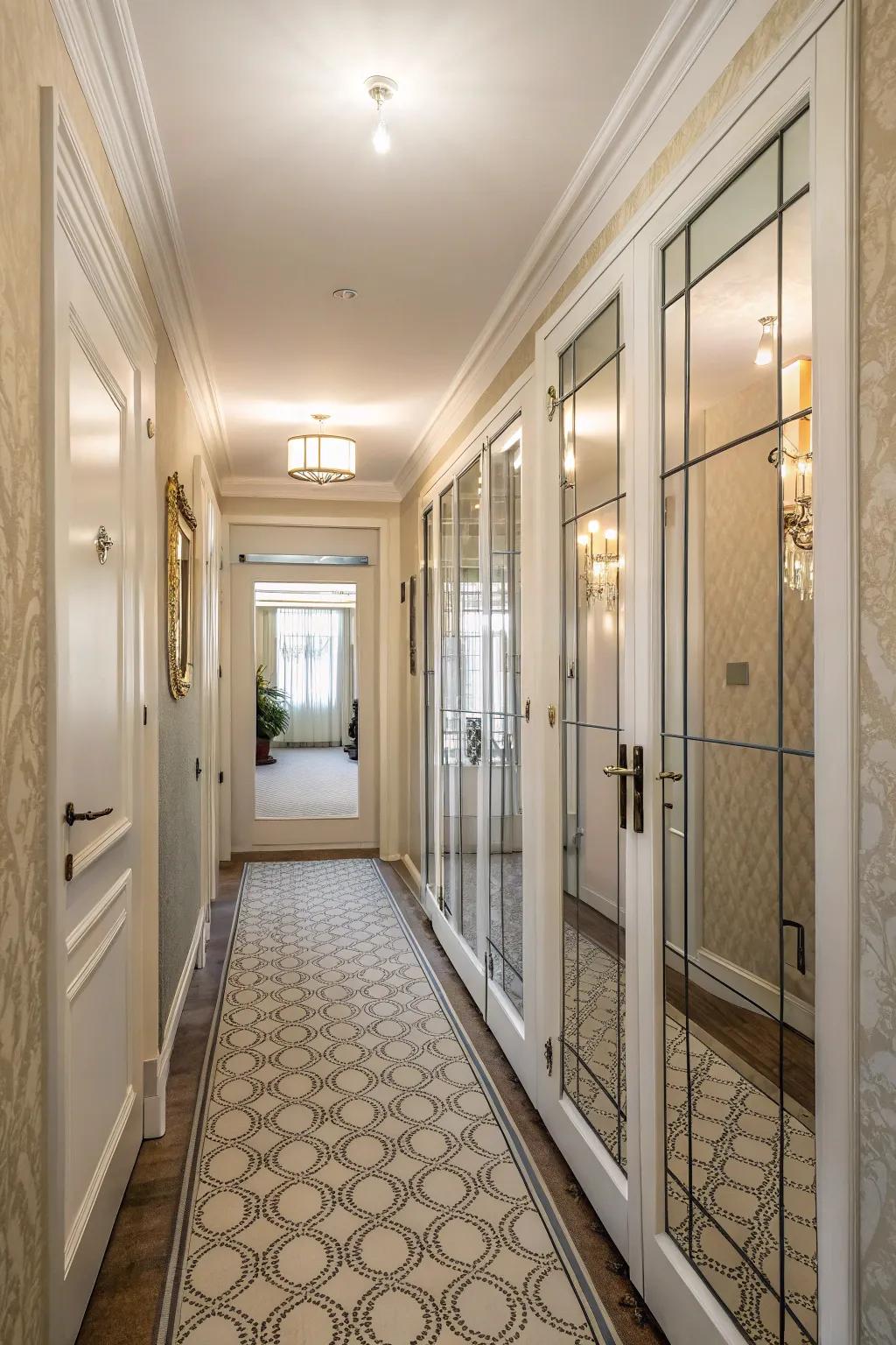 By utilizing modern cupboard doors, crafted from glass, you'll add beauty.