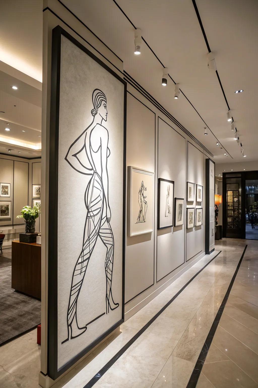 Intriguing and modern line art for sophisticated spaces.