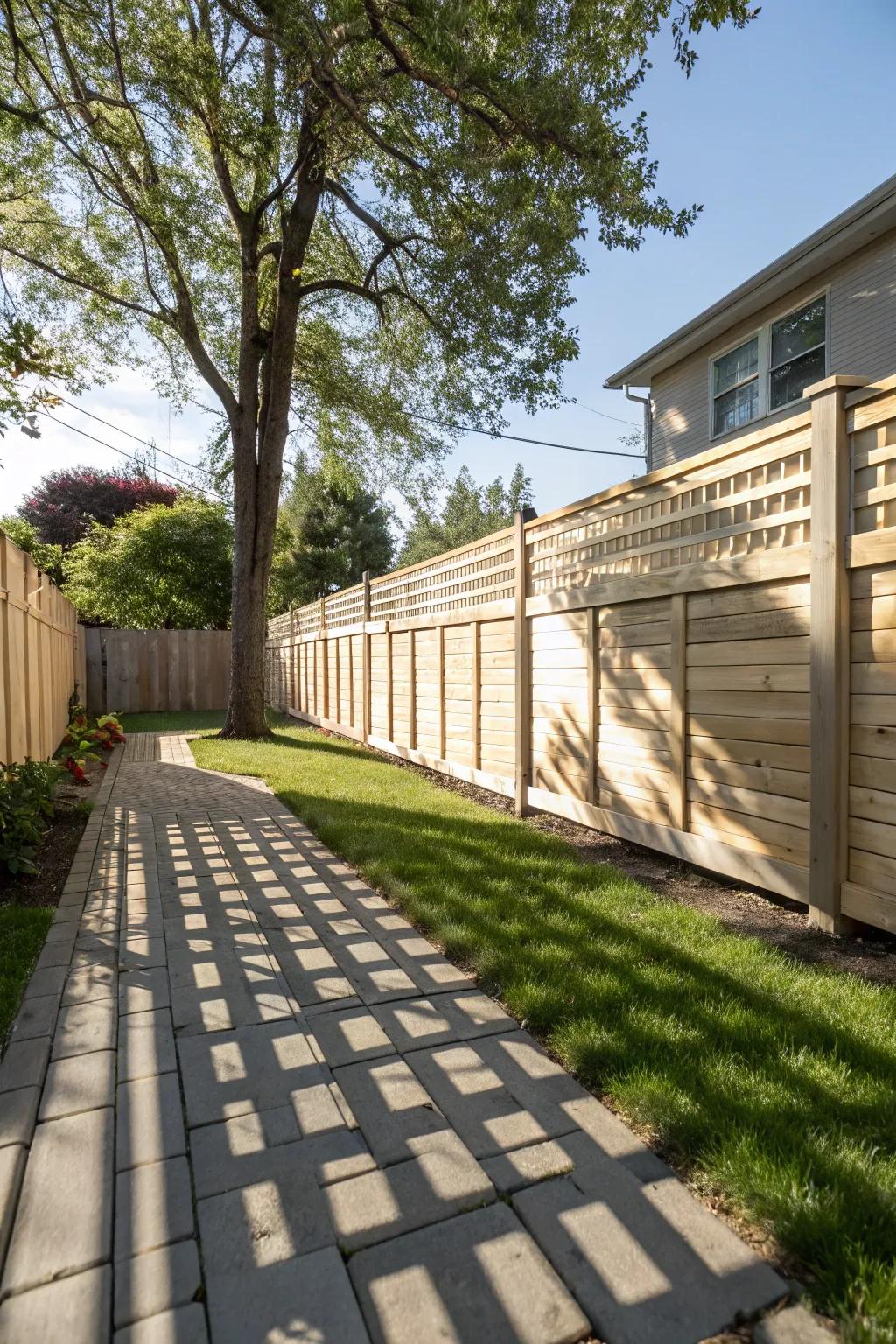 Balance privacy and openness with a staggered design style fence.