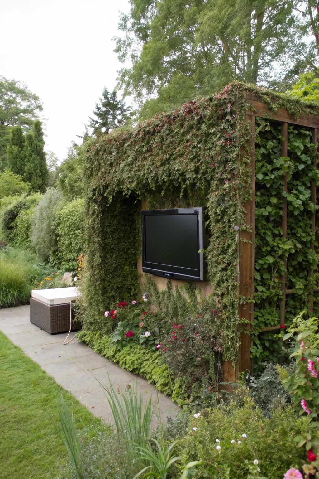 Surprise your guests with a cleverly camouflaged TV enclosure.