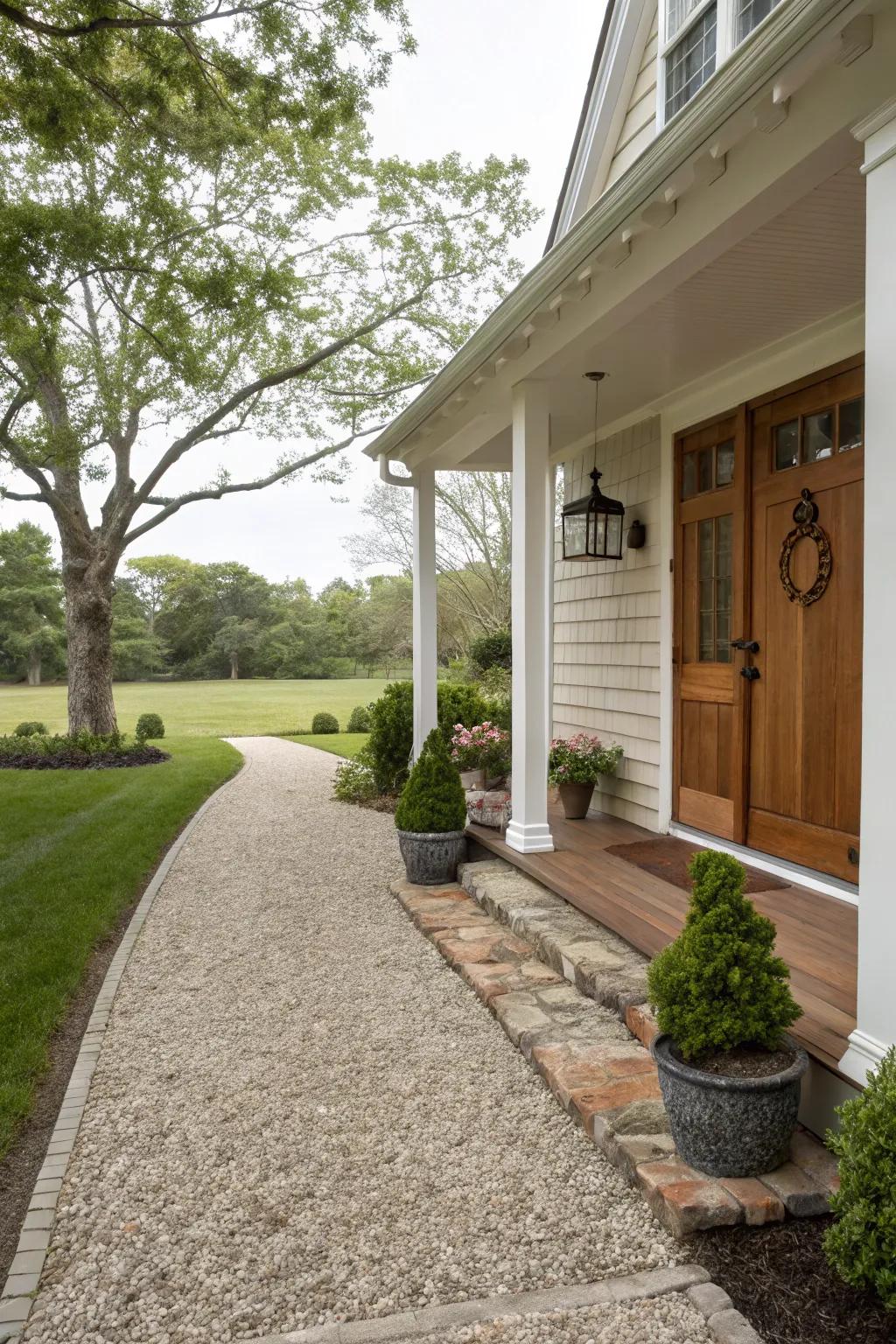 An inviting entrance with a warm welcome.