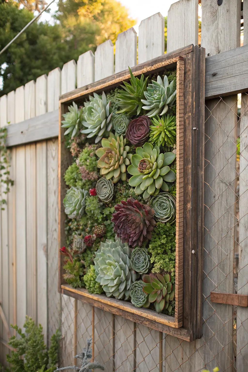 Animated wall art transforms a fence into a unique, eye-catching feature.