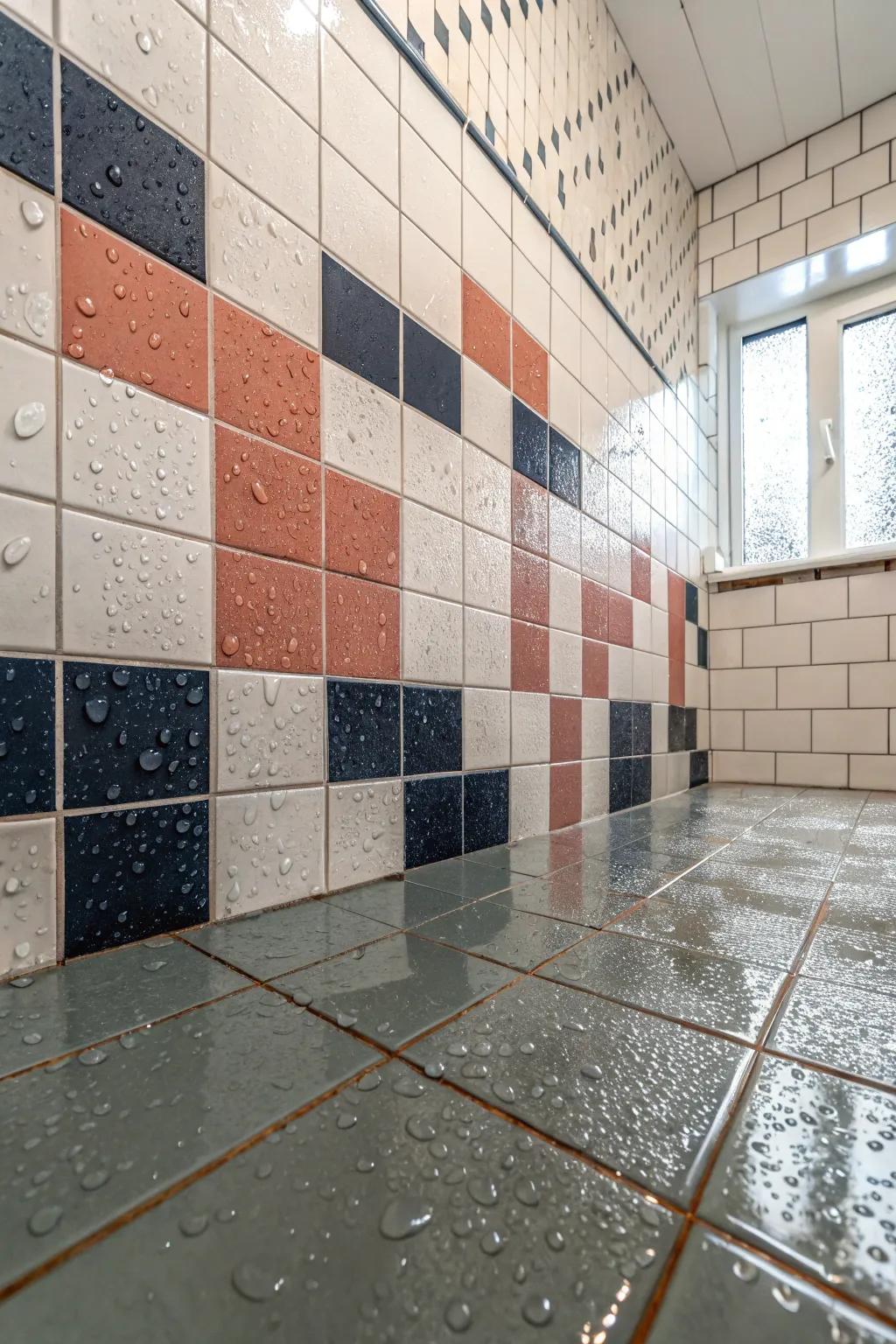 Colored sealing material can add a subtle yet striking contrast.
