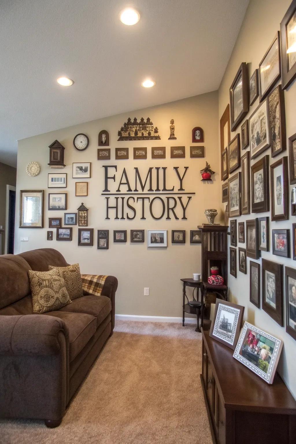 Celebrate heritage with a word wall that tells your family's story.