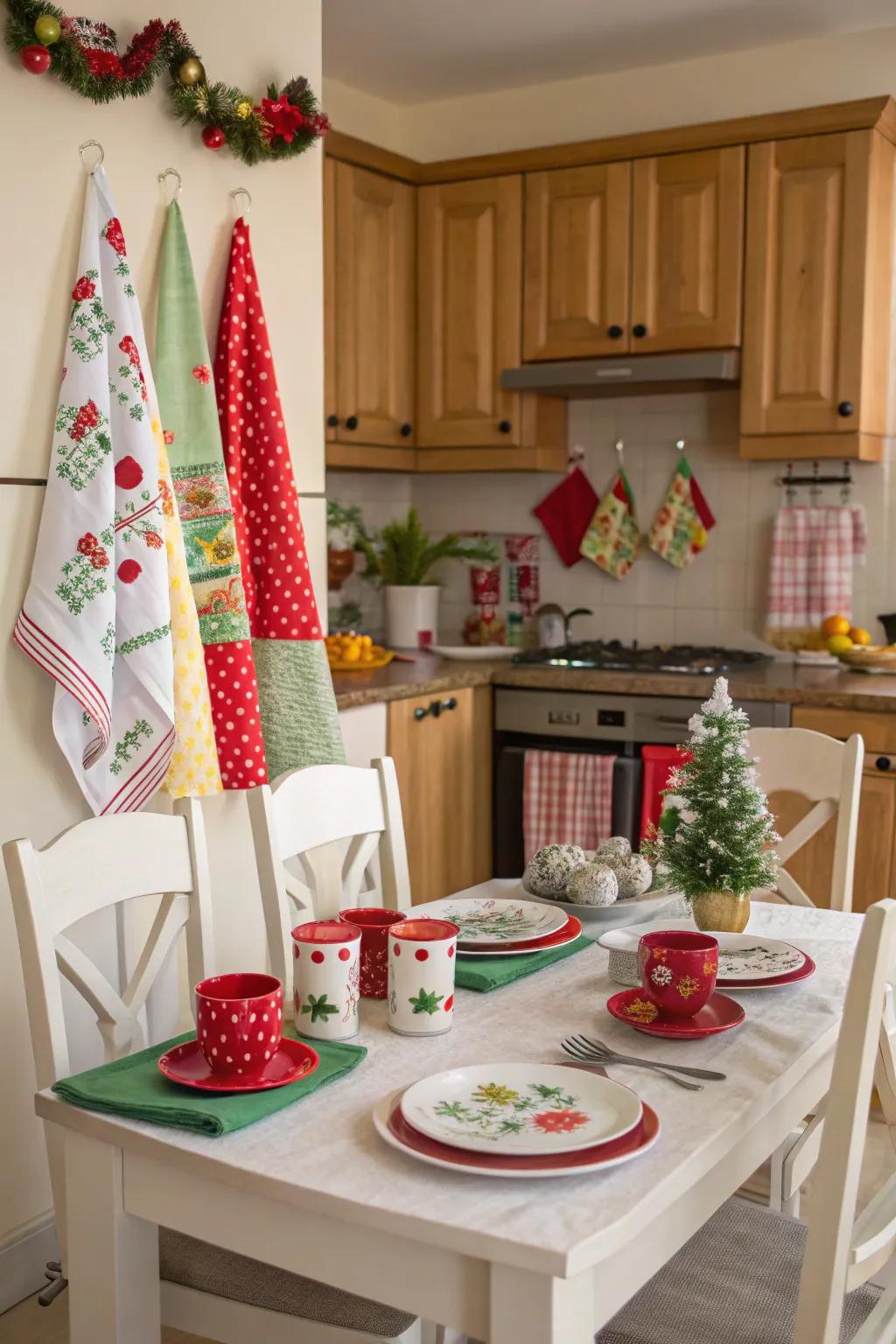 Festive touches make the kitchen a merry place.