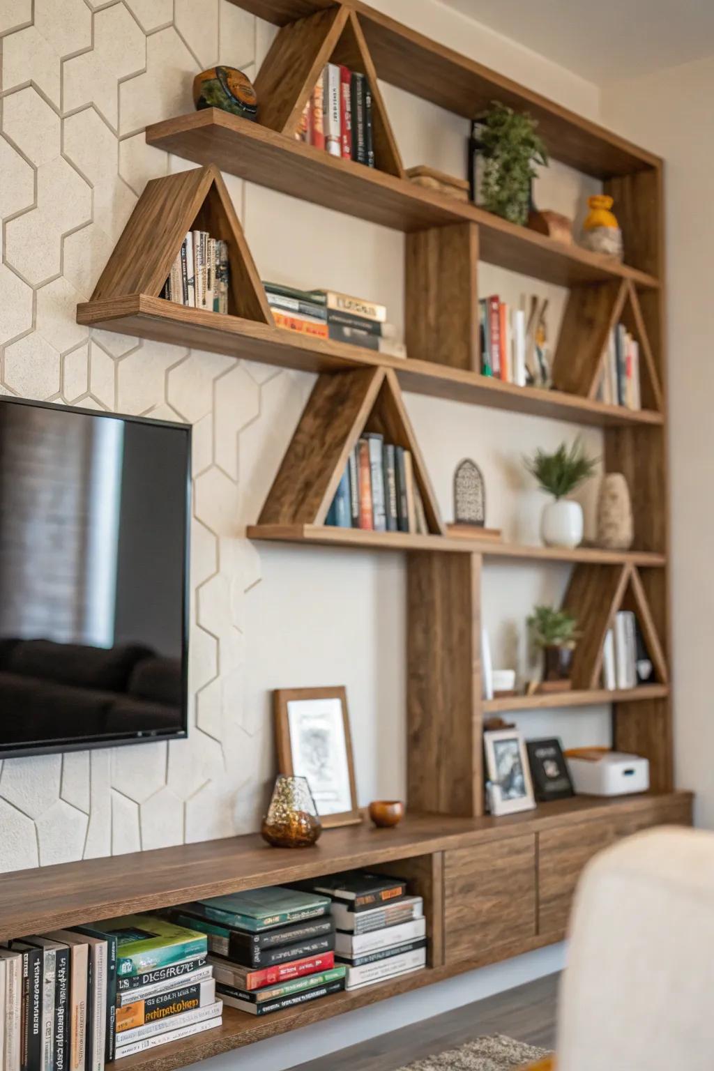 Display your treasures with stylish wall shelves.