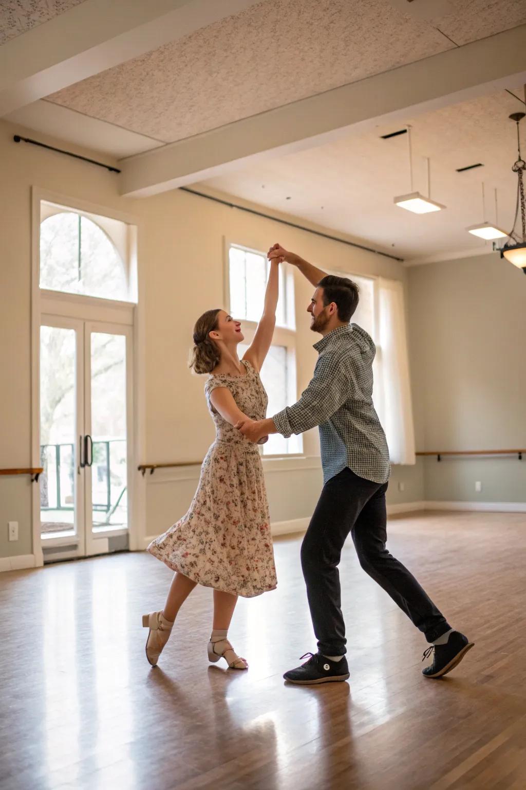 Learn a new dance style and enjoy the rhythm together.