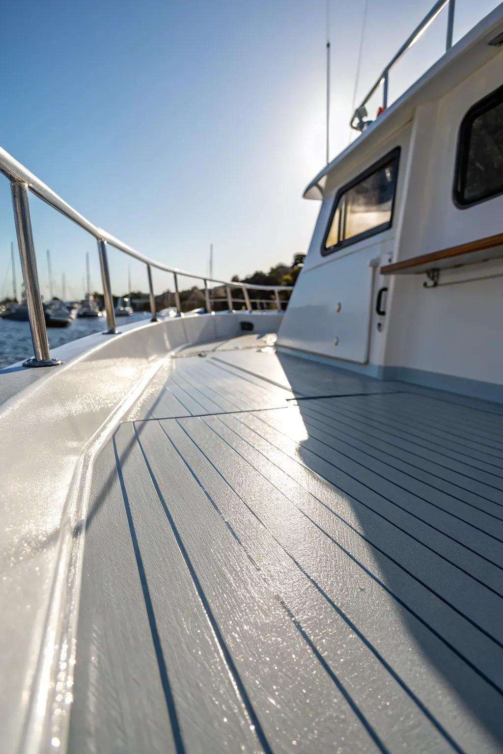 Light gray keeps your deck cool and comfortable.