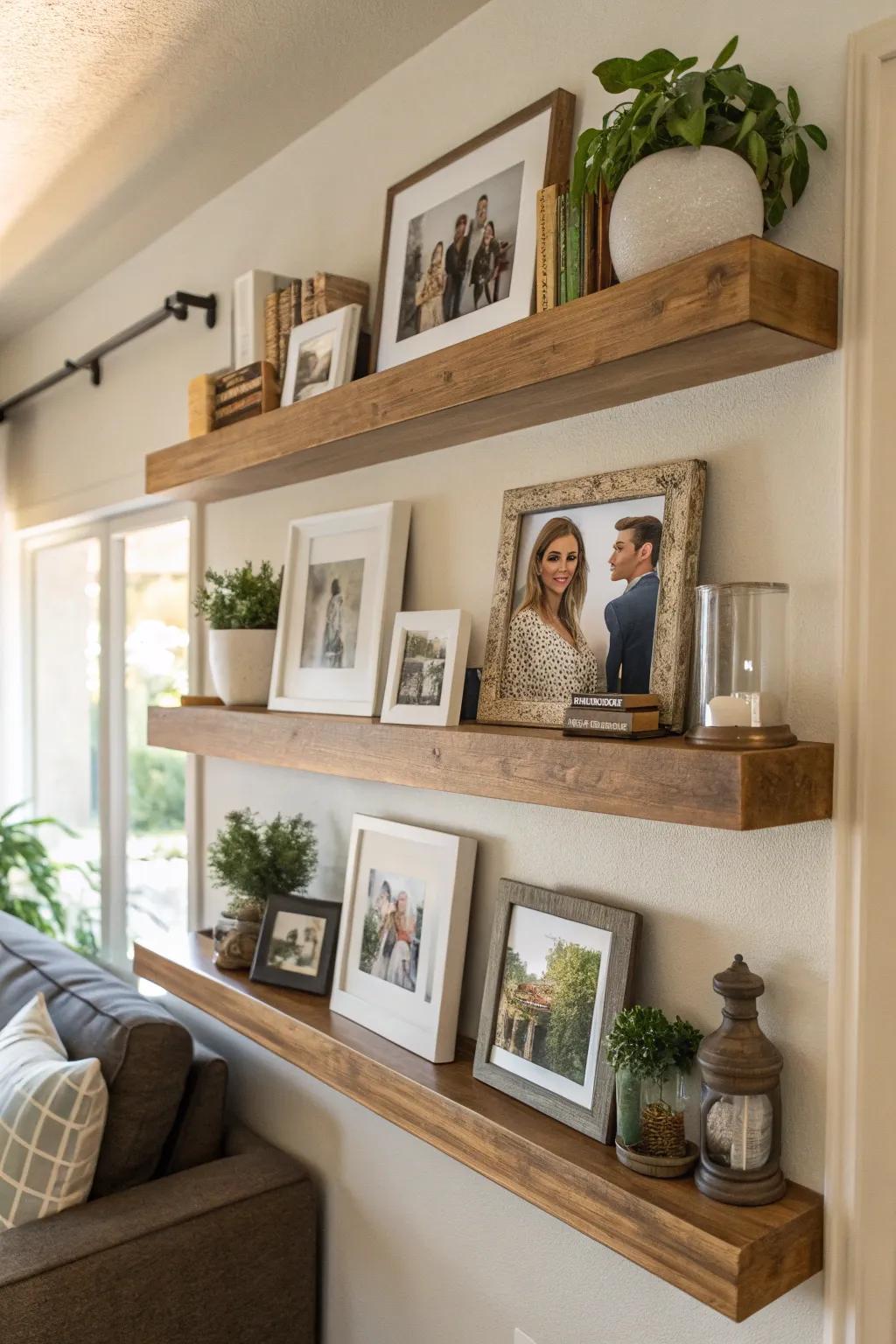 Suspended surfaces deliver adaptability and panache for your photo display.