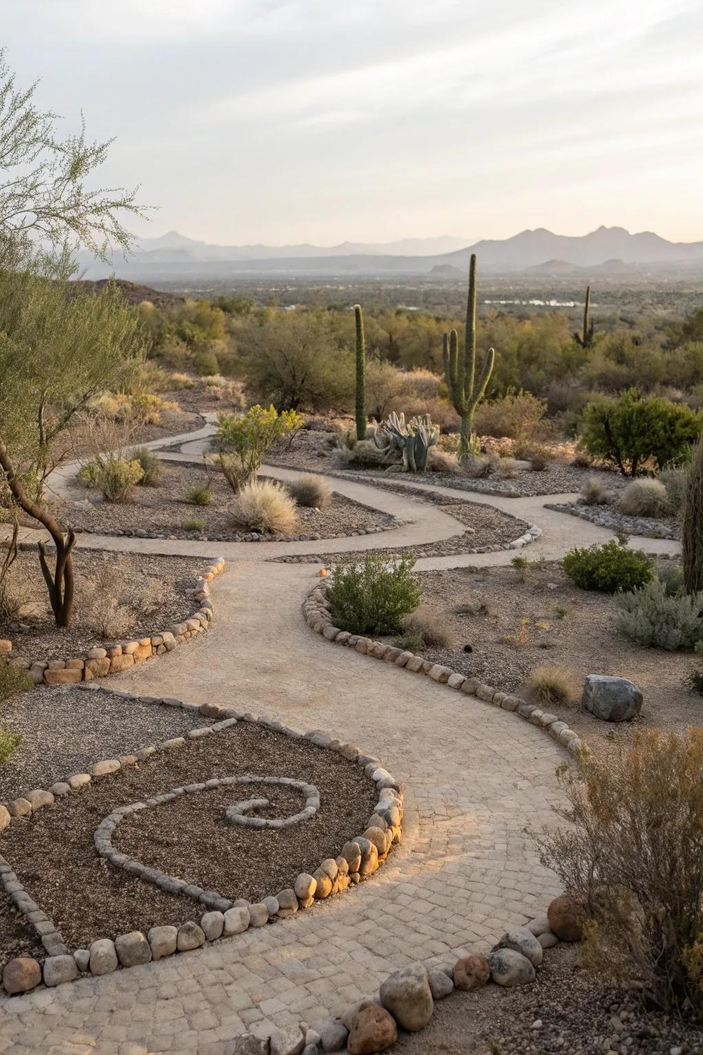 Gravel creating areas.