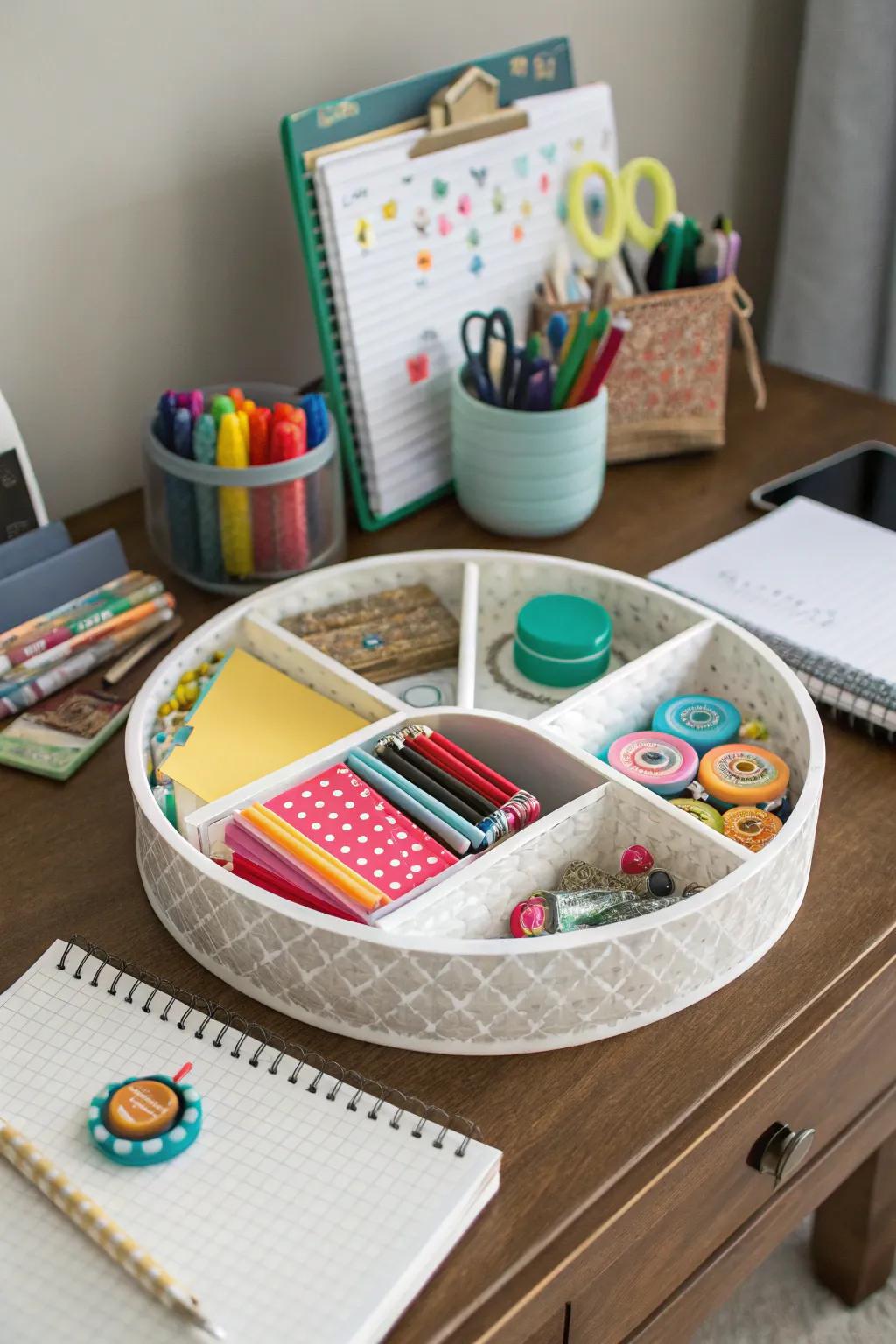 Spin your way to a more organized desk.