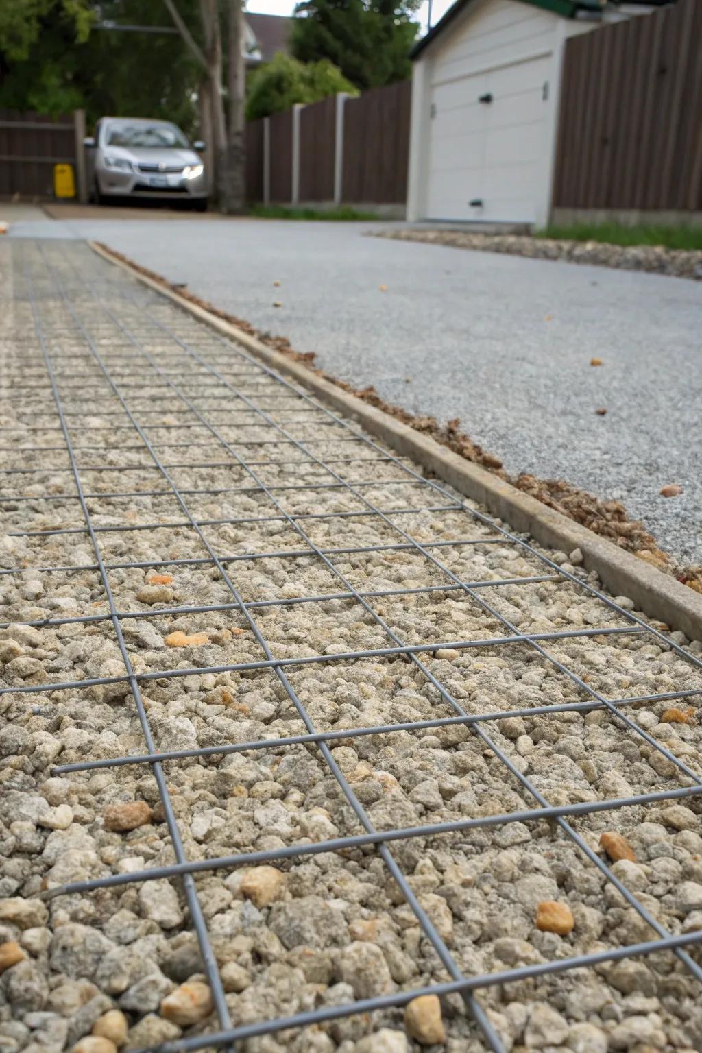 Gravel stabilizers maintain a clean and organized driveway.