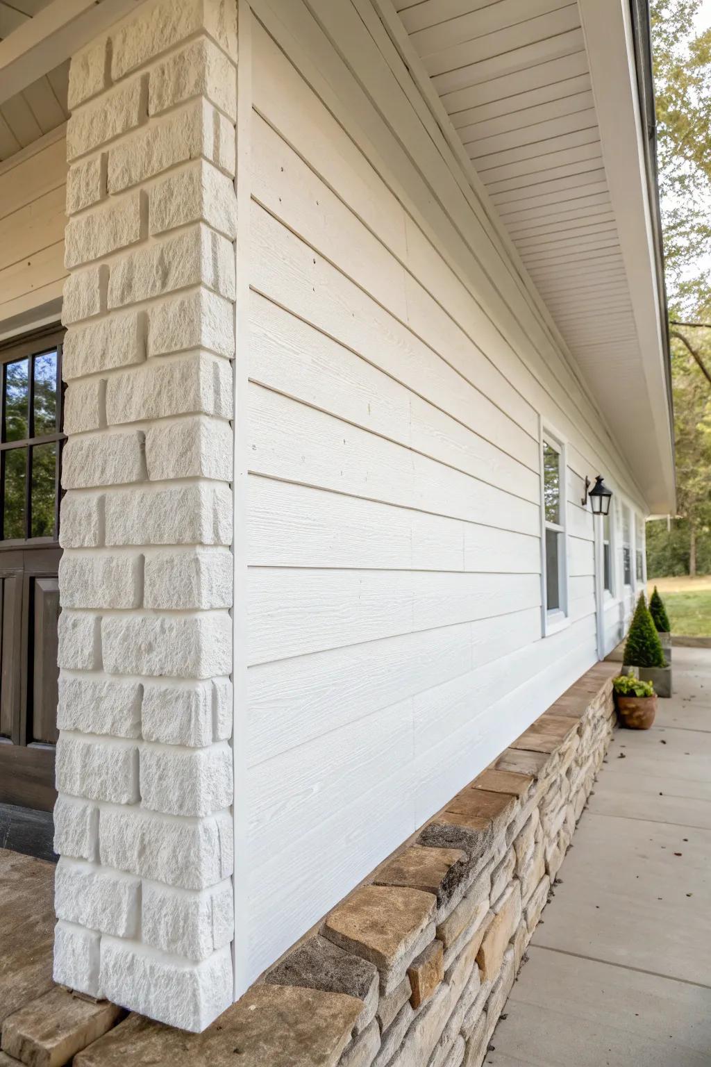 Shiplap siding adds a charming farmhouse touch to walls.