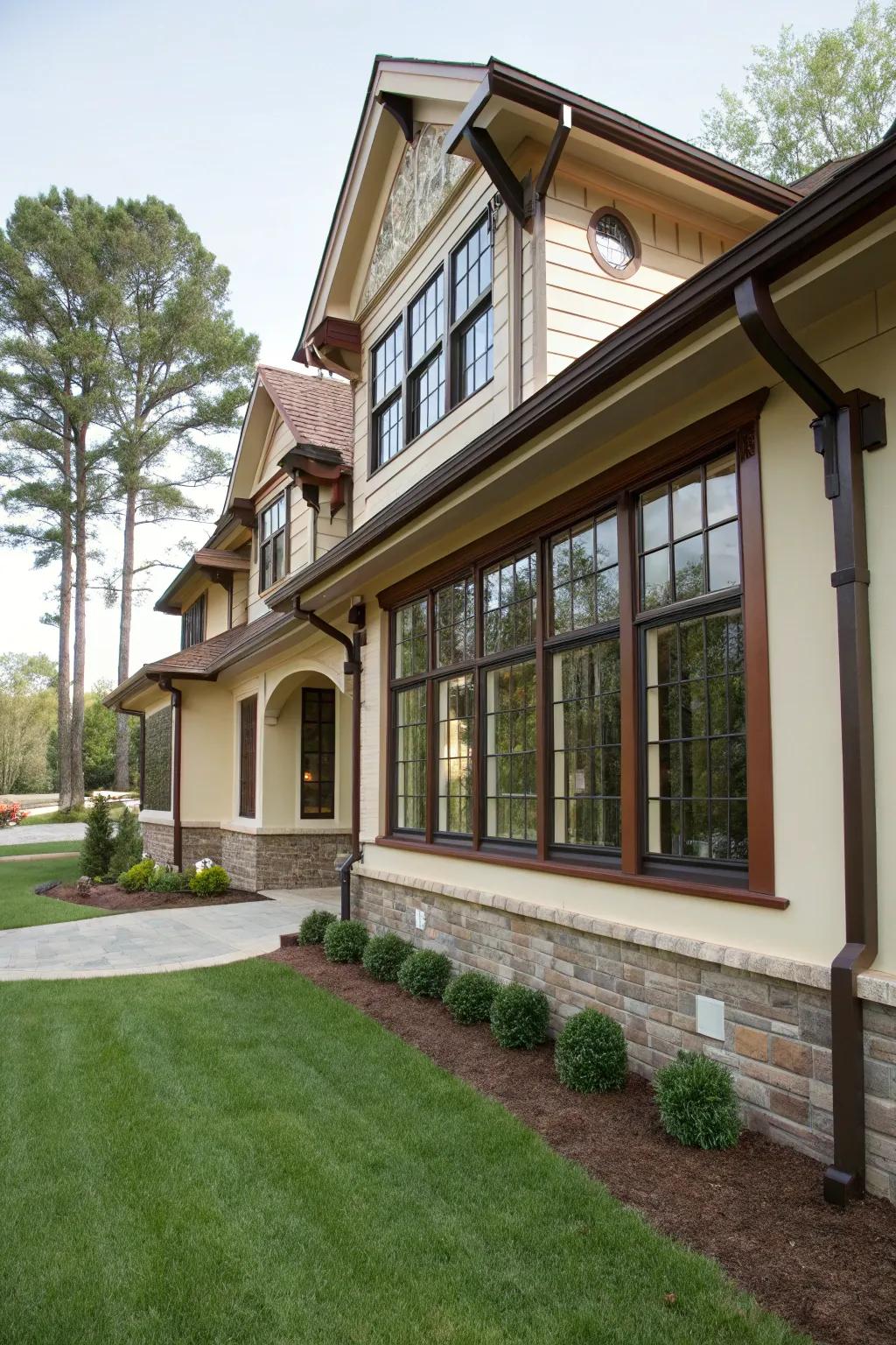 Broad frames craft a bold border, highlighting your windows.