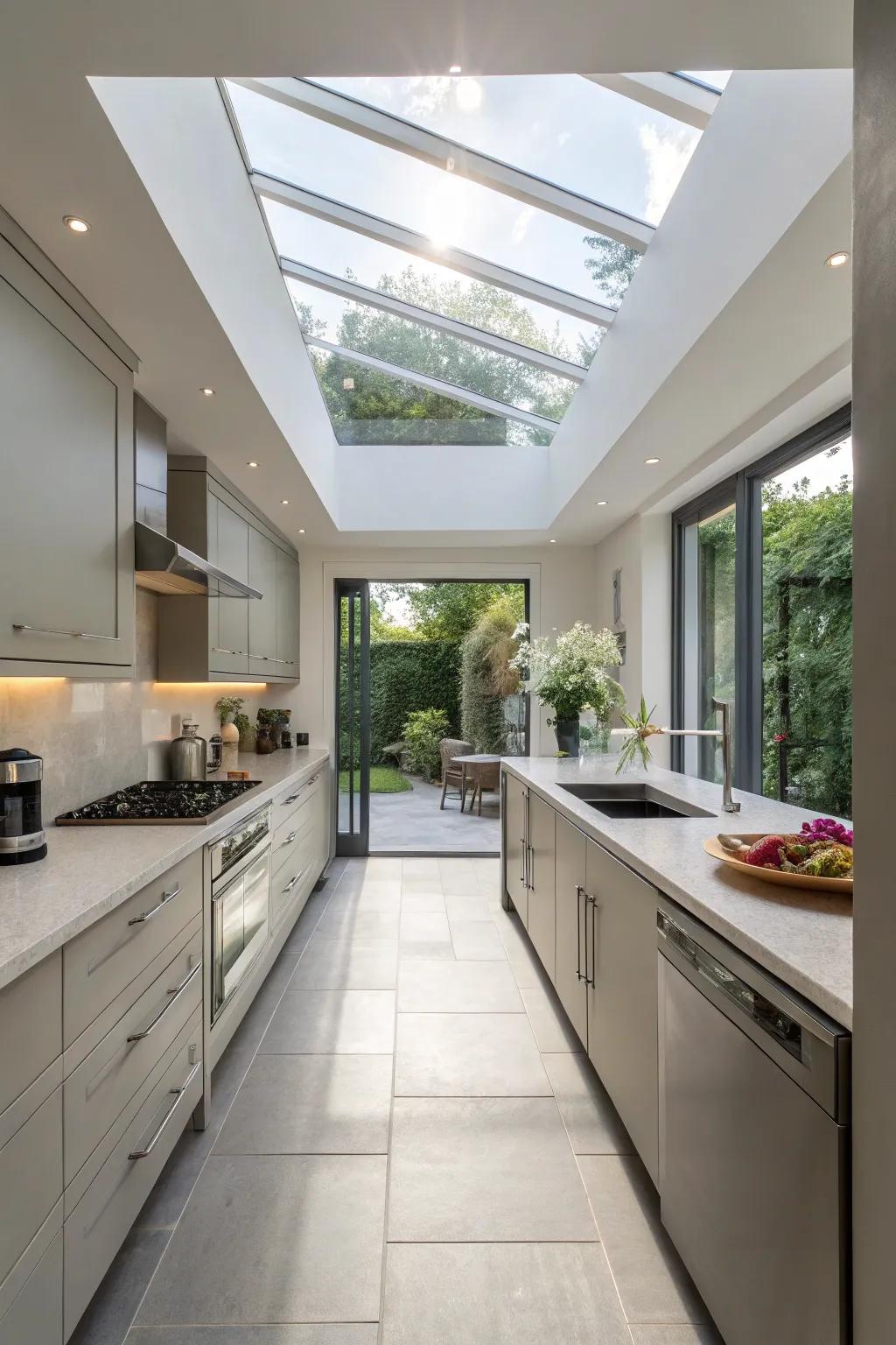 Natural light that breathes life into the kitchen.