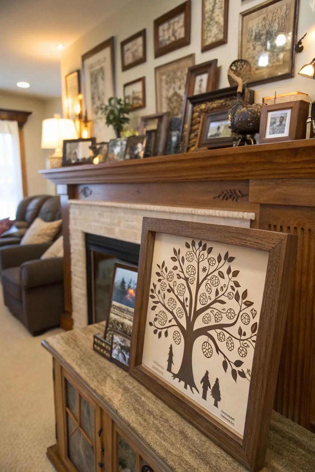 Highlight heritage with a family tree design.