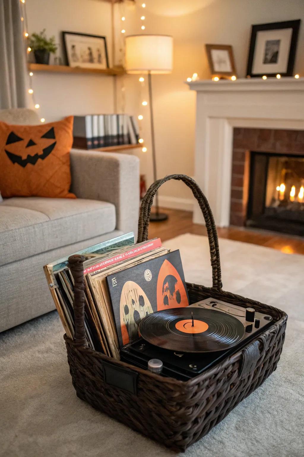 A retro vinyl collection for music enthusiasts this Halloween.