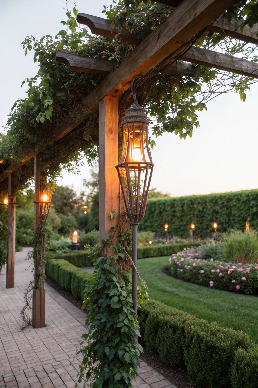 Tiki torches add exotic charm and warmth.