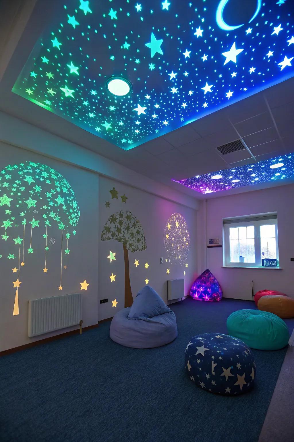 Glow-in-the-dark features that create a magical atmosphere.