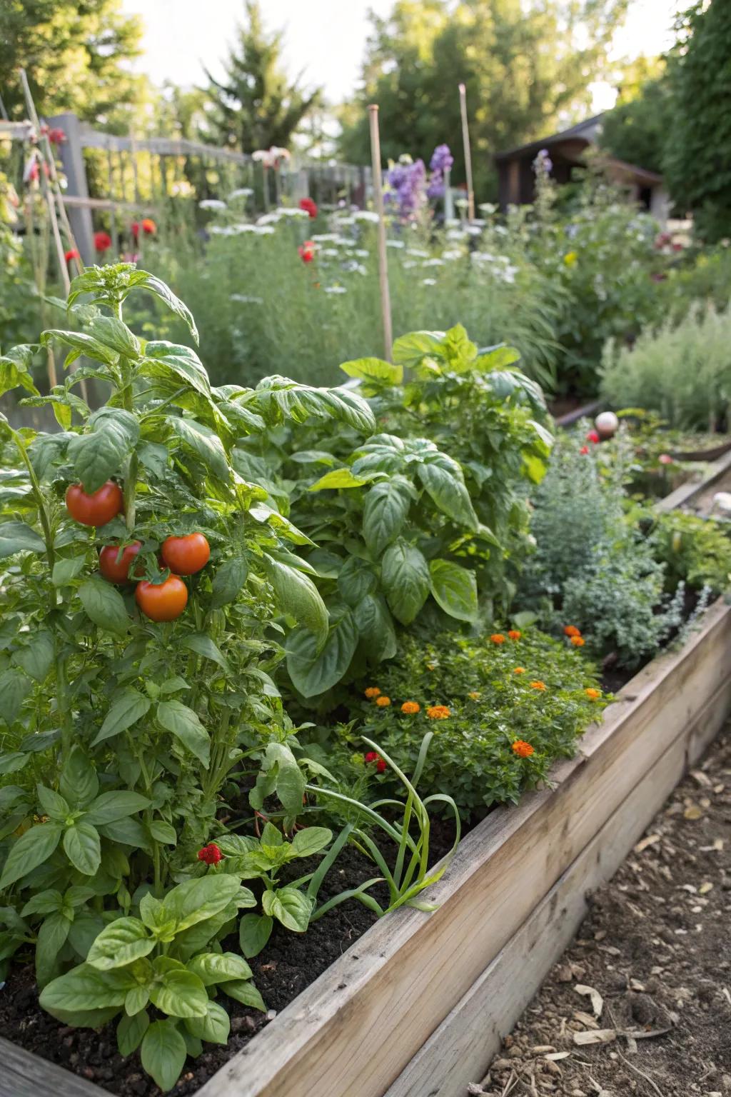 Combined planting boosting health and equilibrium within your tea garden.