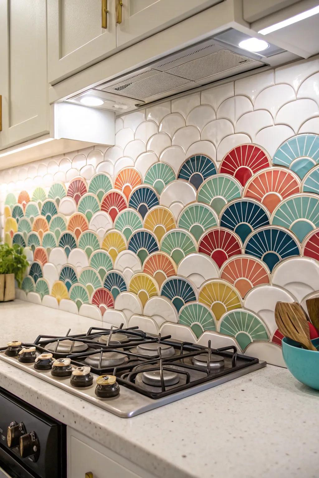 Add personality with tiles in whimsical shapes.