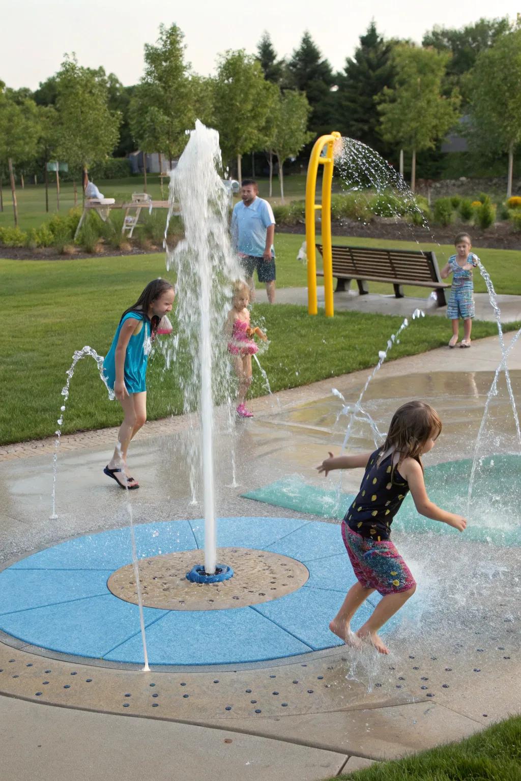 Interactive splash zones bring fun and refreshment.