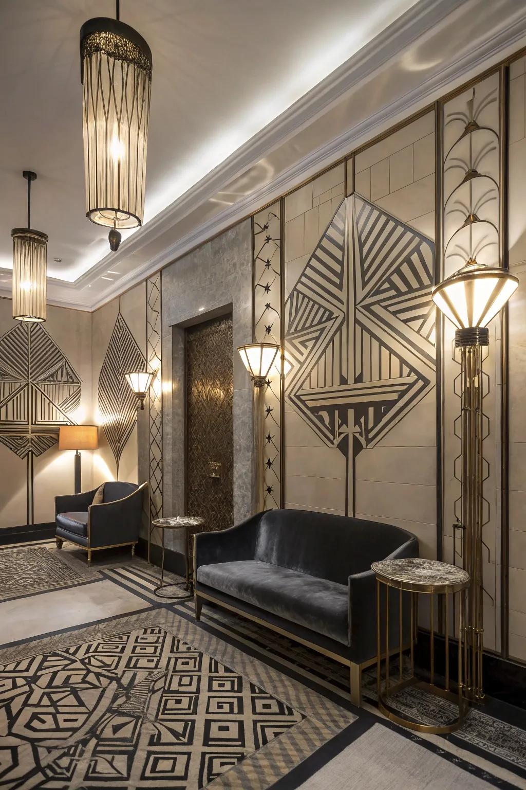 Embrace timeless elegance with Art Deco wall lights.