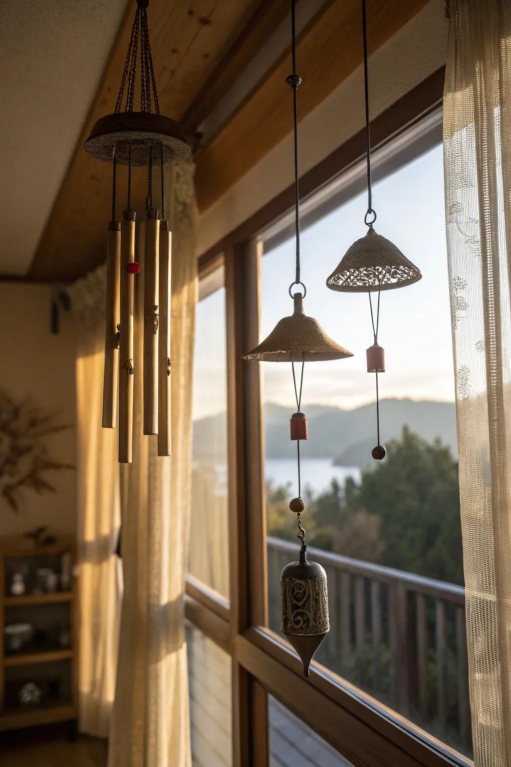 Auditory elements like wind instruments bring an auditory touch of magic to your room.