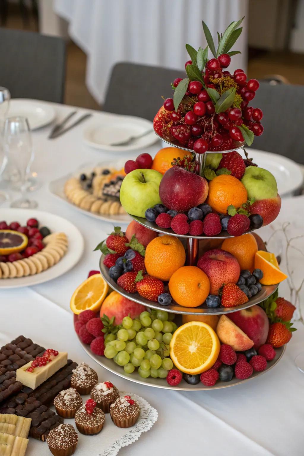 Edible centerpieces pleasing both the eyes and the taste buds.