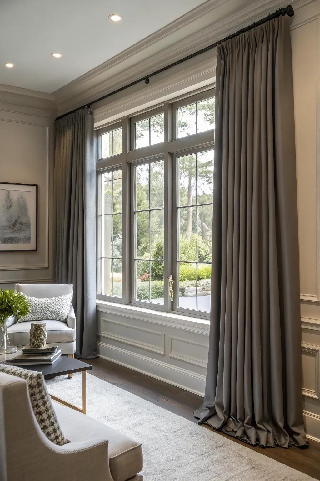 Gray trim offers a sophisticated and timeless look.