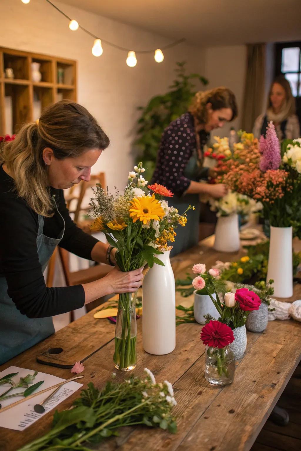 Get creative with a hands-on flower arranging workshop.