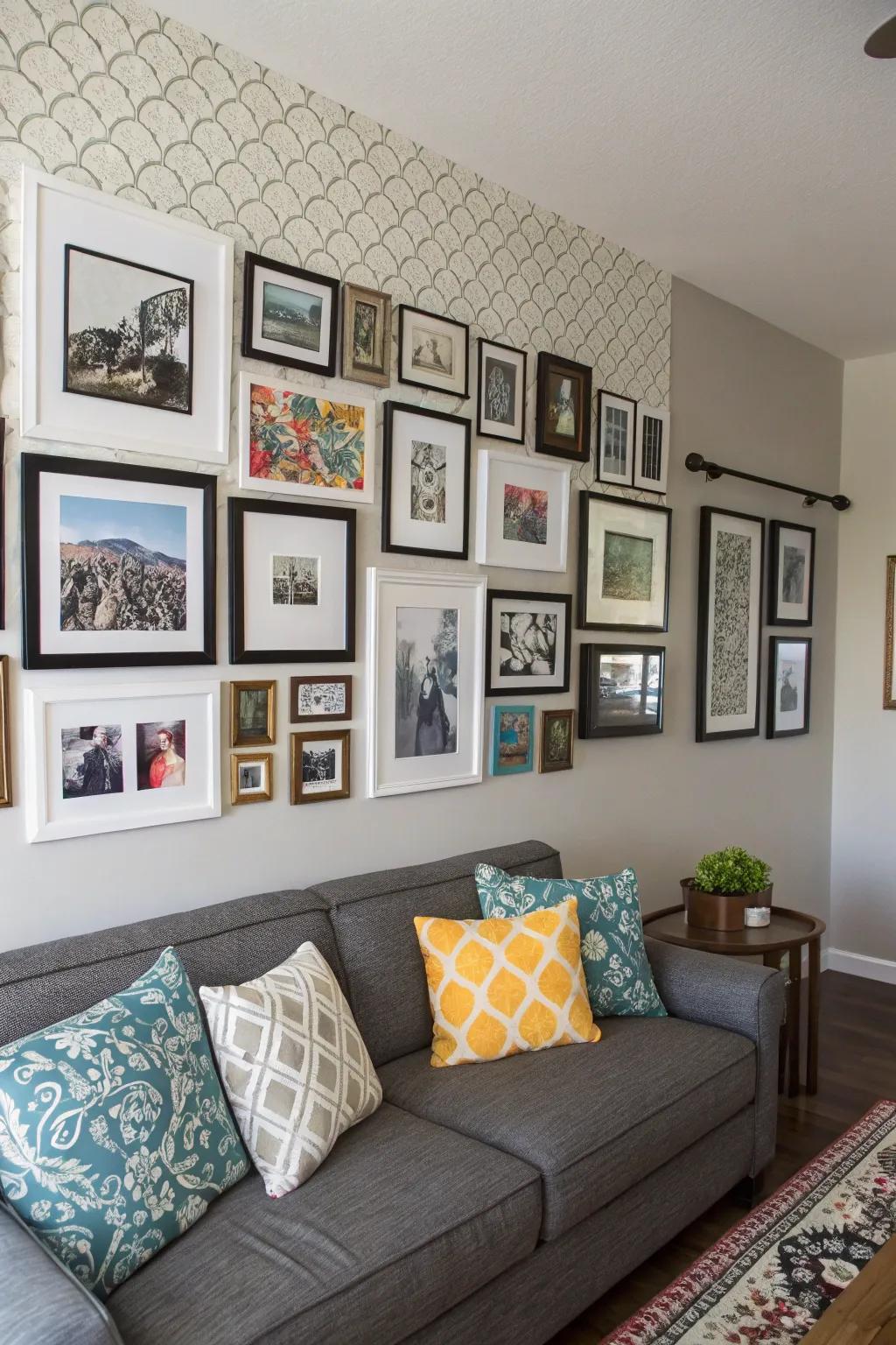 Personalize your space with a gallery of photo frames.