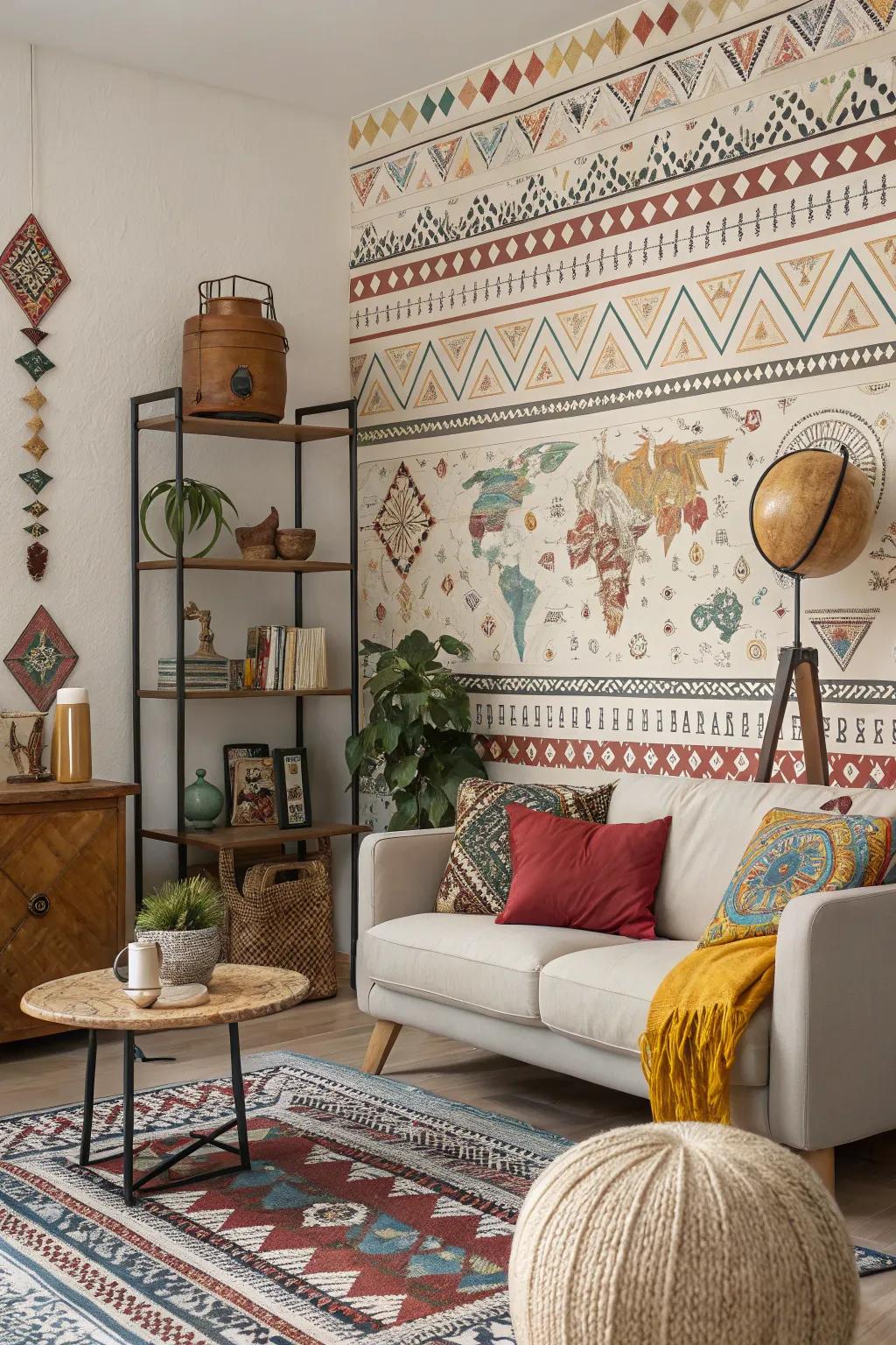 Celebrate global diversity with culturally inspired wallpaper patterns.