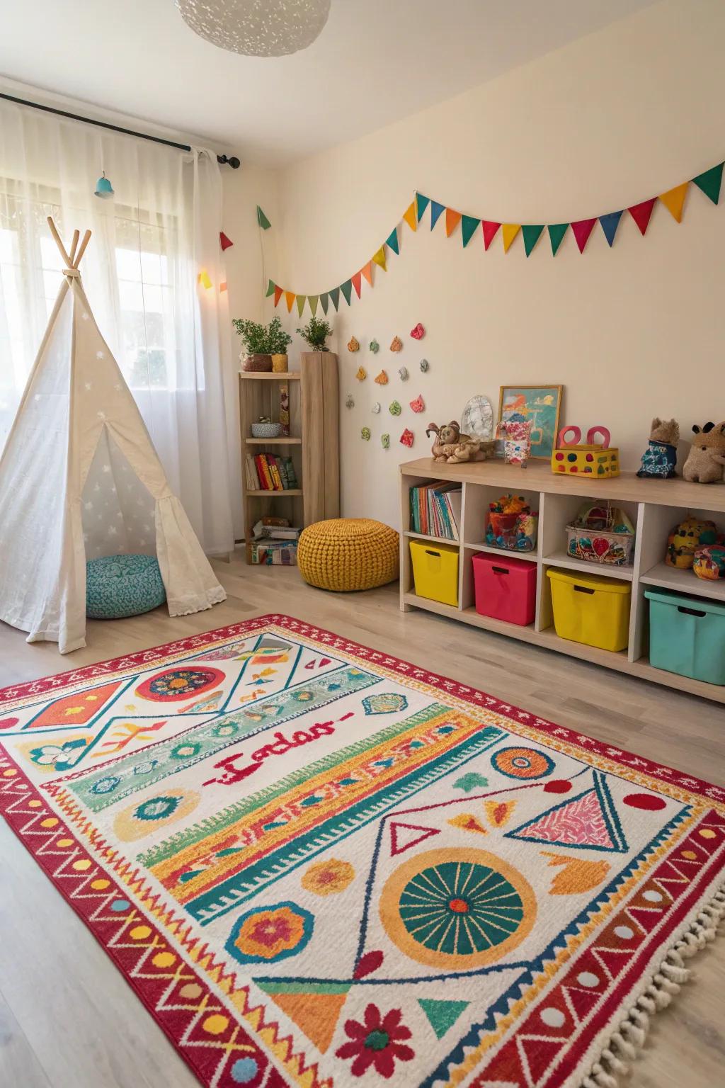 Dynamic rugs add warmth and character to any children's room.