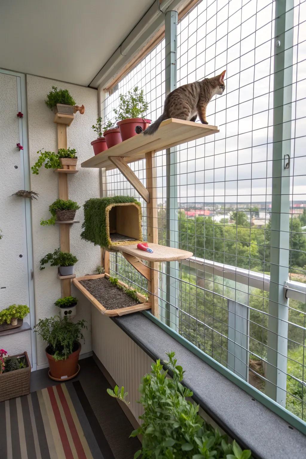 Artistic ledges deliver style and adventure for your feline companions.
