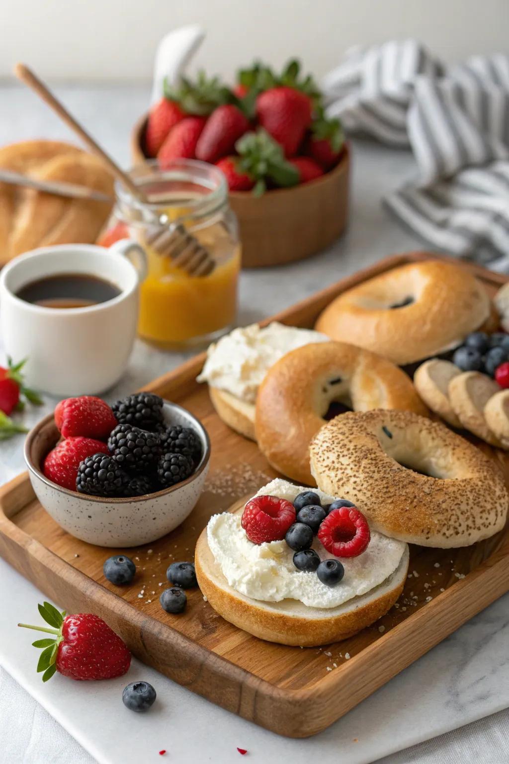 A breakfast charcuterie board to start the day right.