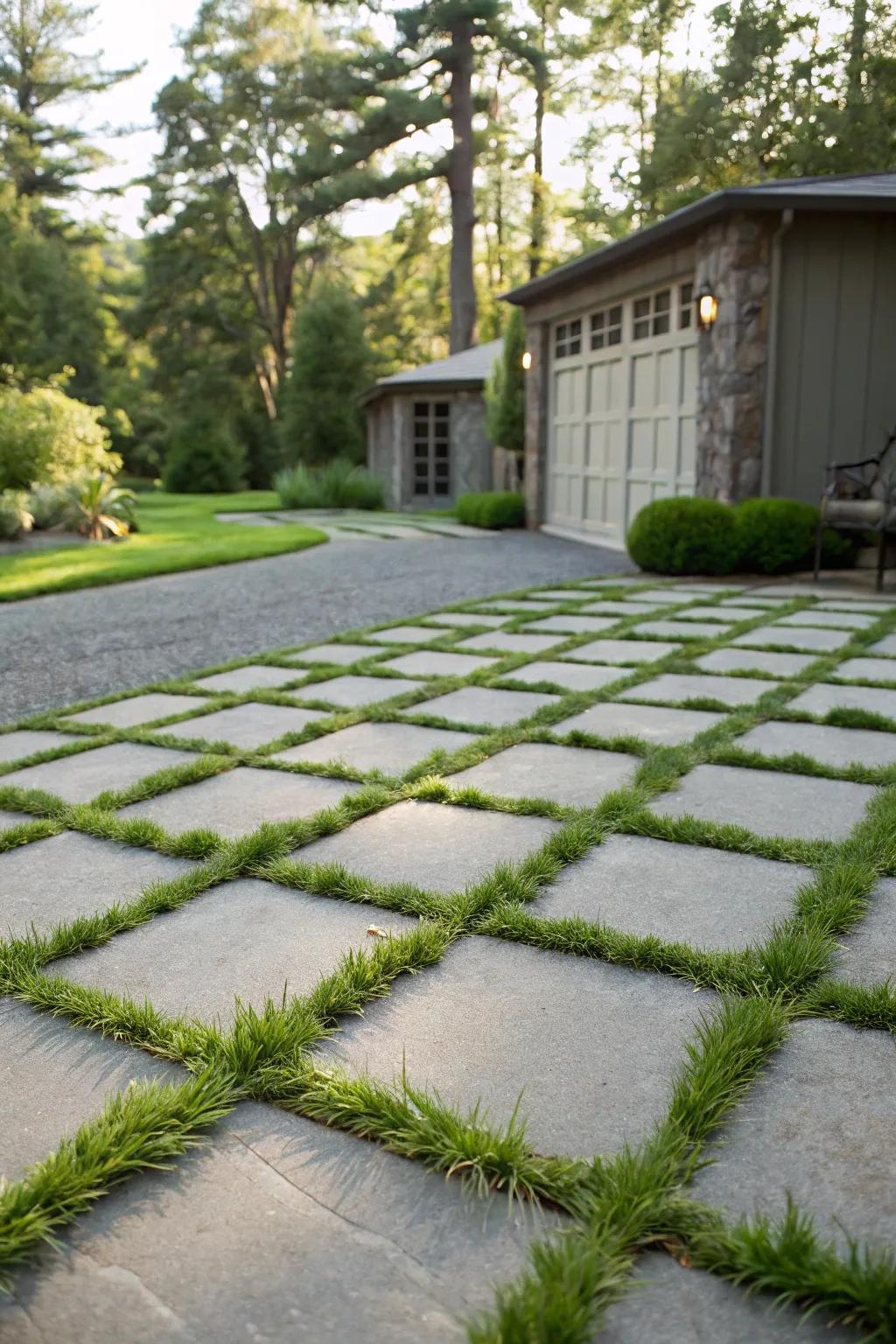 Green driveways offer a sustainable and stylish solution.