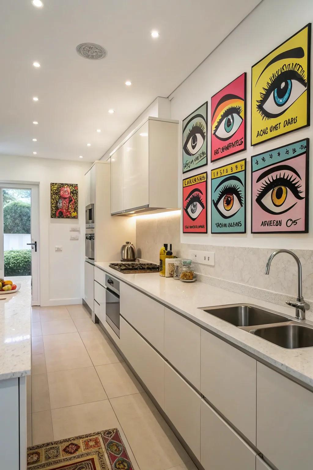 Vibrant bold eye prints that bring energy and fun to the kitchen.