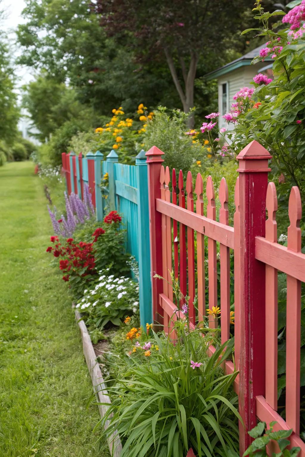 A painted fence can refresh and redefine your garden’s aesthetic.