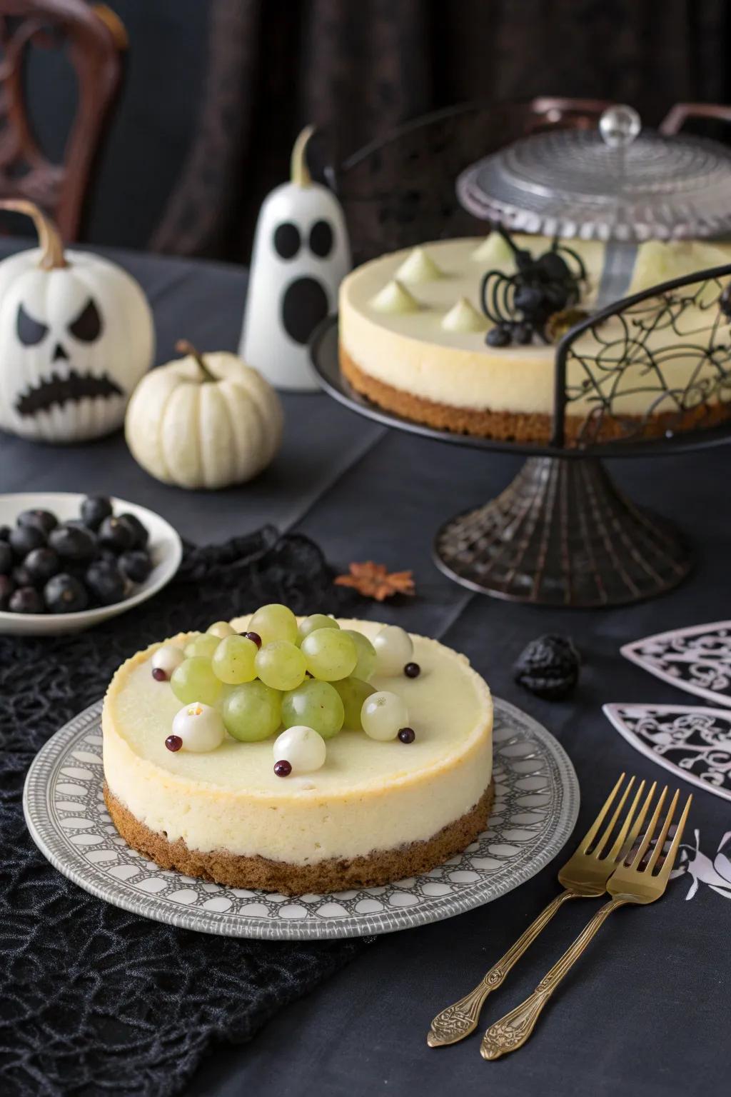 Ghoulish grape clusters add texture and intrigue.