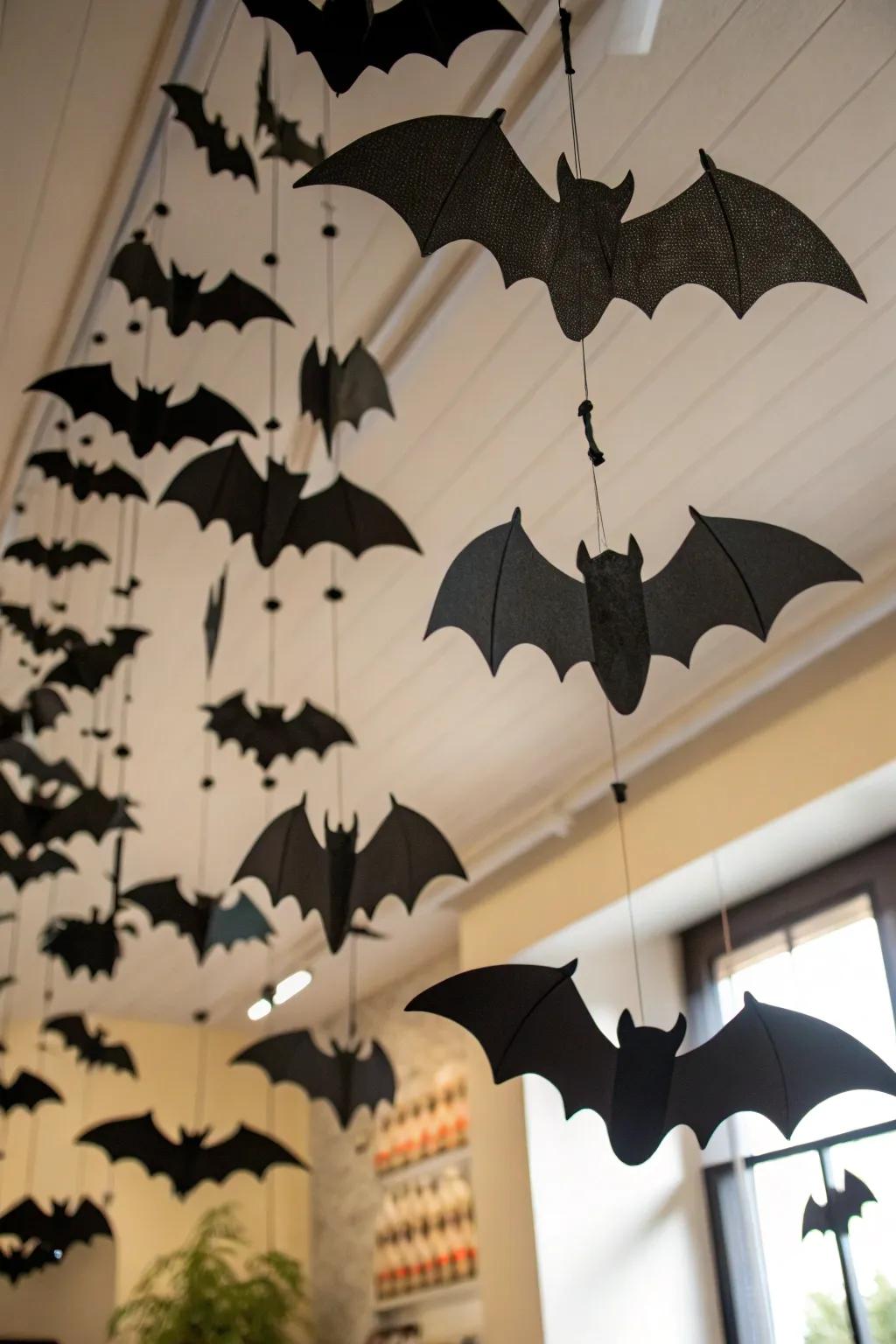 Transform your space into a bat-filled cave with hanging decorations.