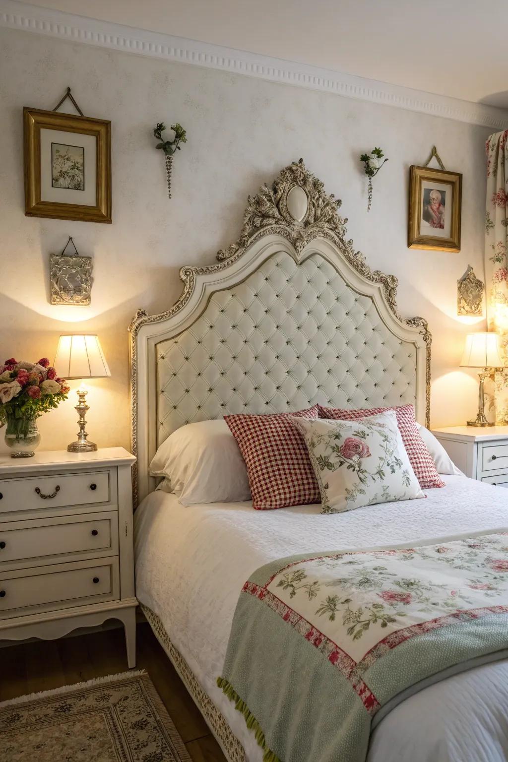 Bring history home with a vintage headboard.