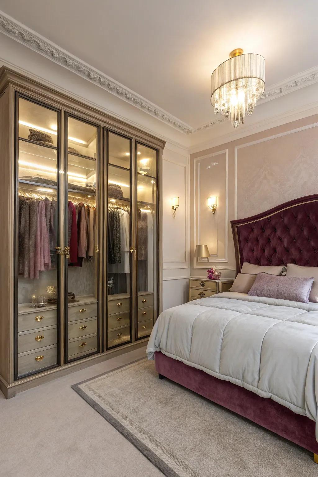 Glass panels: fancy and bright.