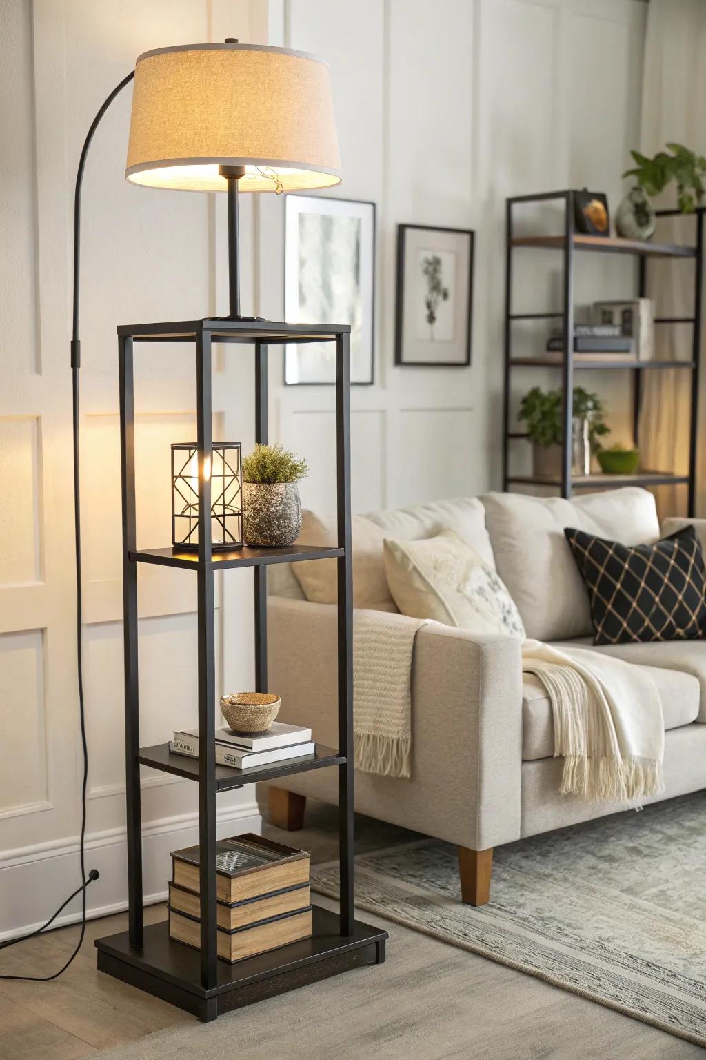 Multi-purpose lighting solutions conserve space and add practical style.