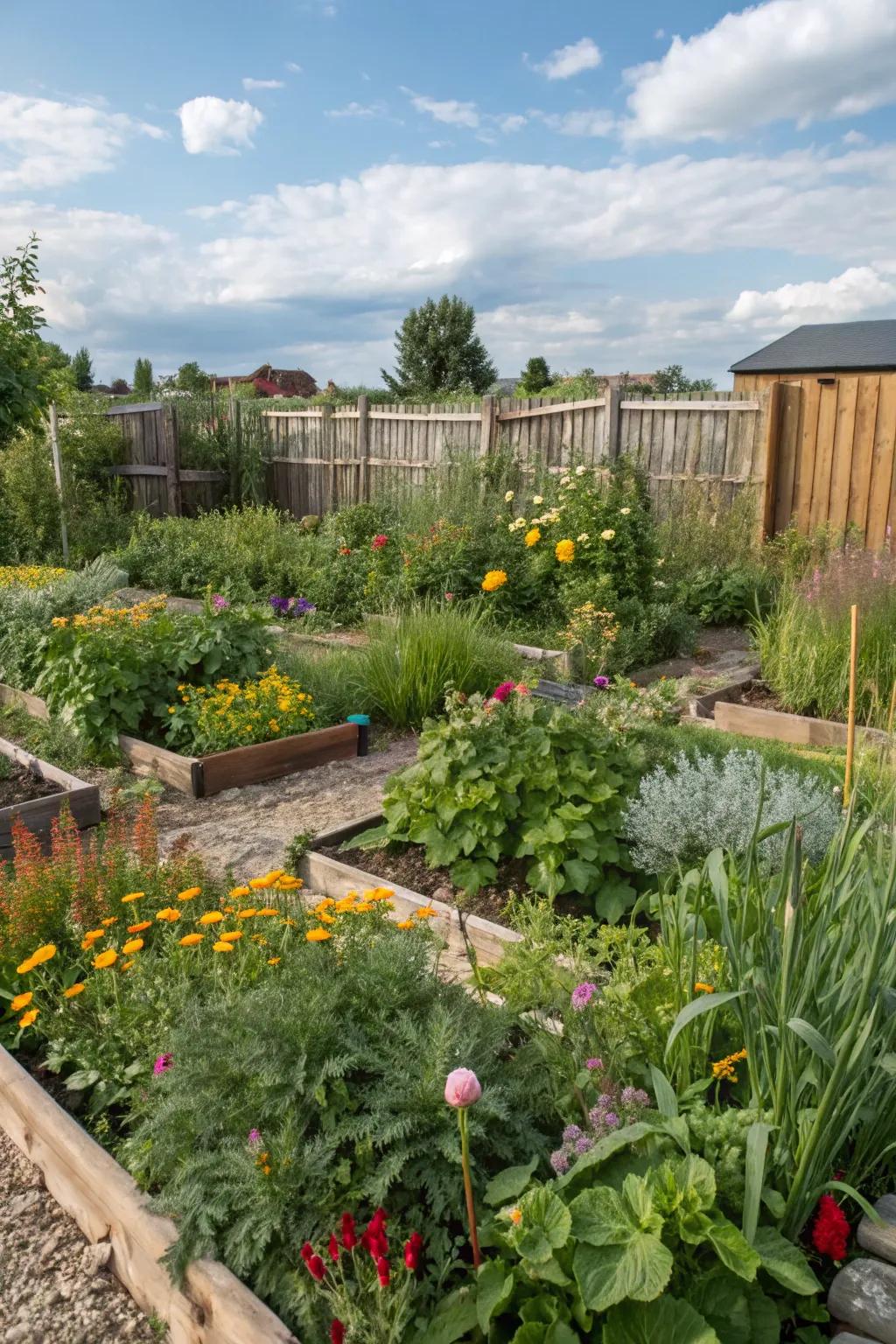 A self-sustaining garden that thrives naturally with minimal care.